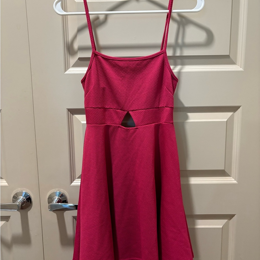 Urban Outfitters Magenta Sleeveless Dress with Cutout